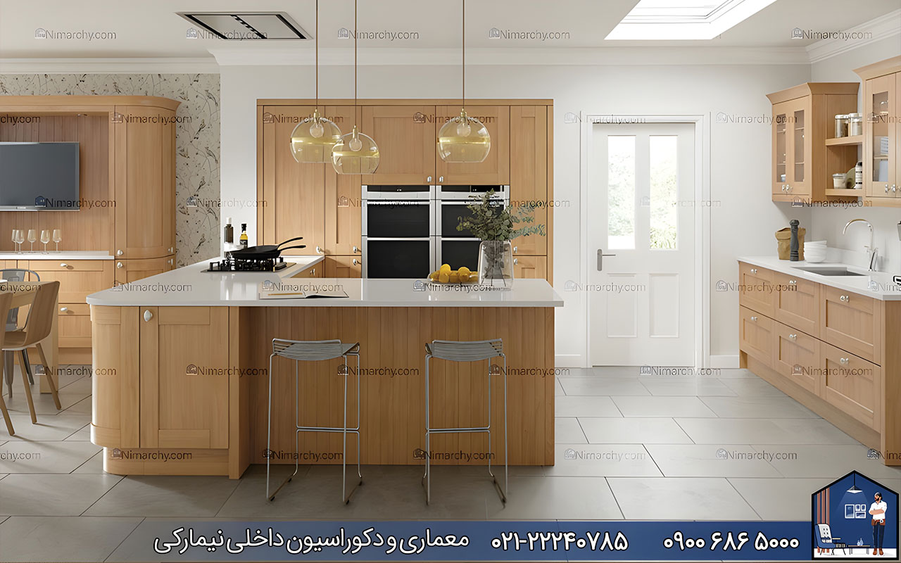 nimarchy.com - کابینت با روکش چوب طبیعی