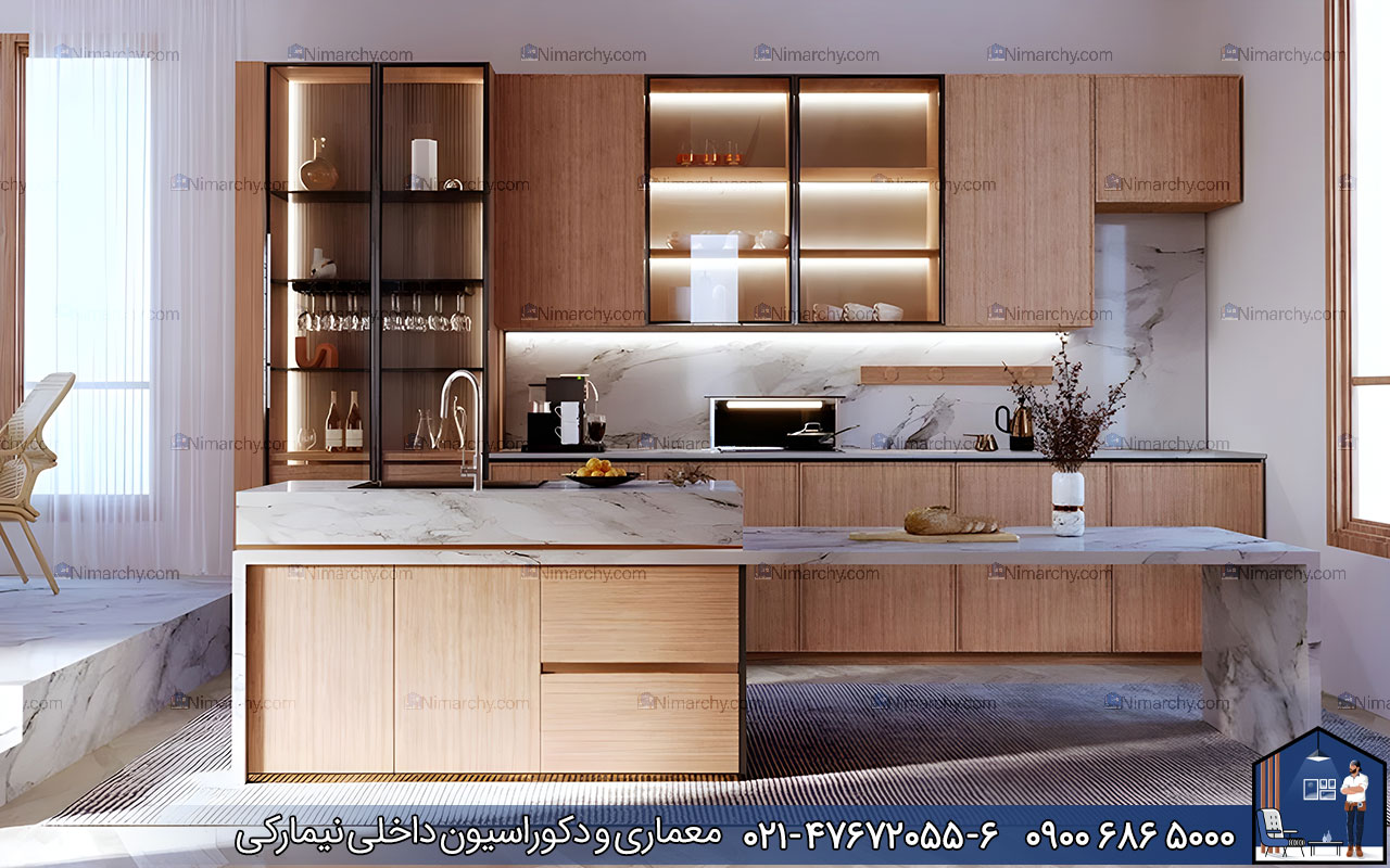 Nimarchy.com - قیمت کابینت روکش چوب