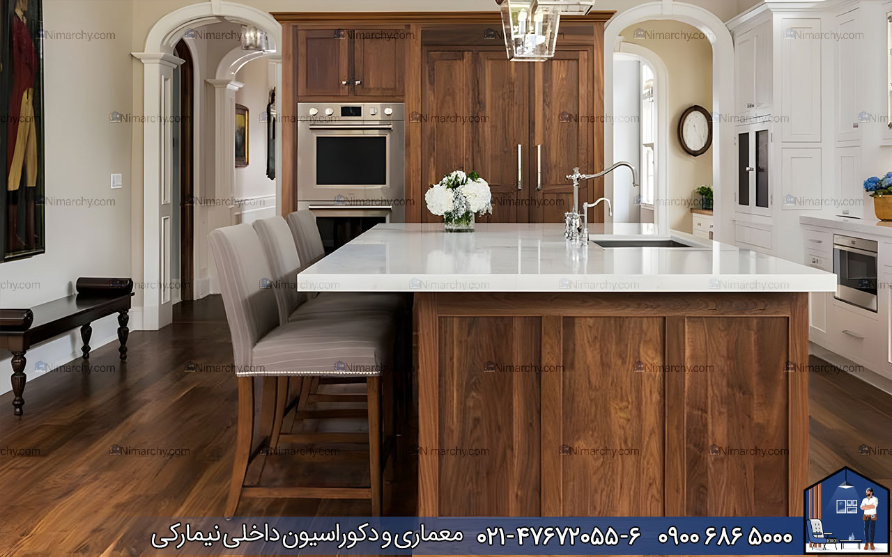 Nimarchy.com - کابینت روکش چوب گردو
