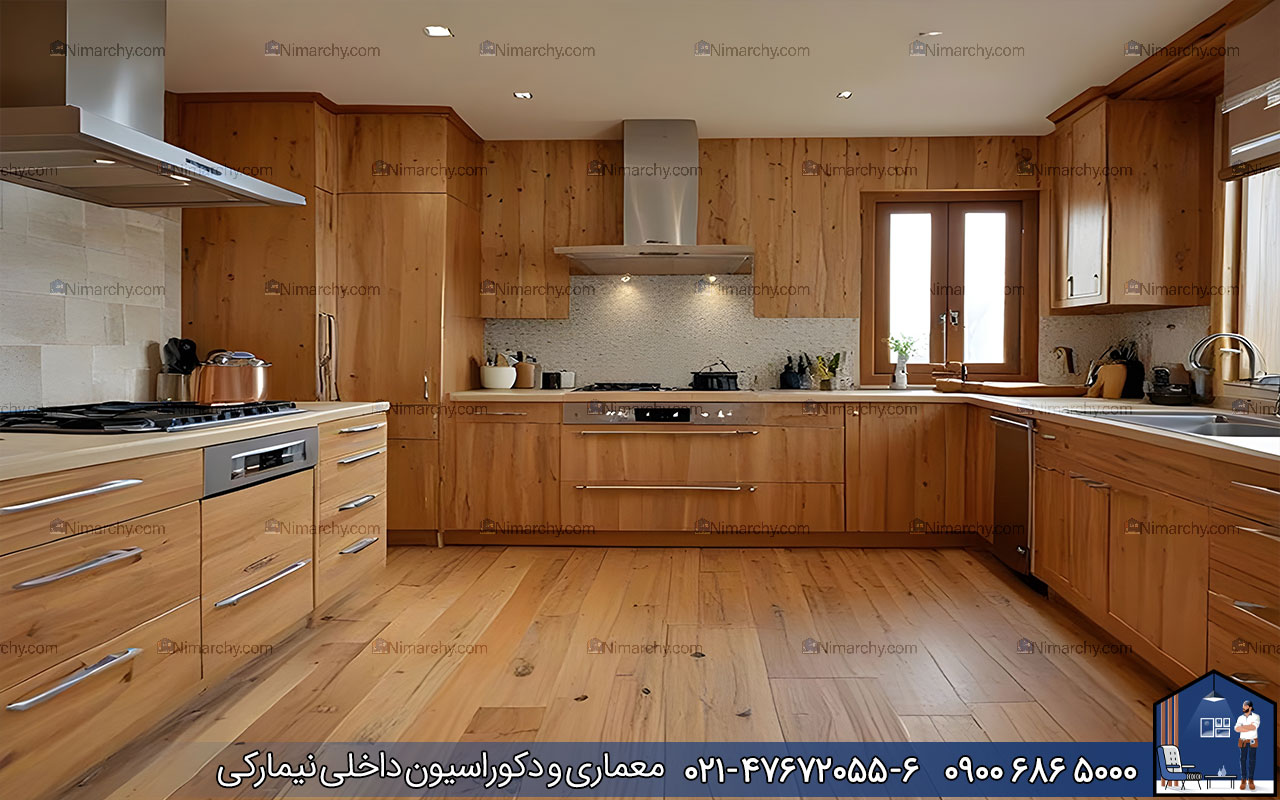 Nimarchy.com - کابینت روکش چوب گردو