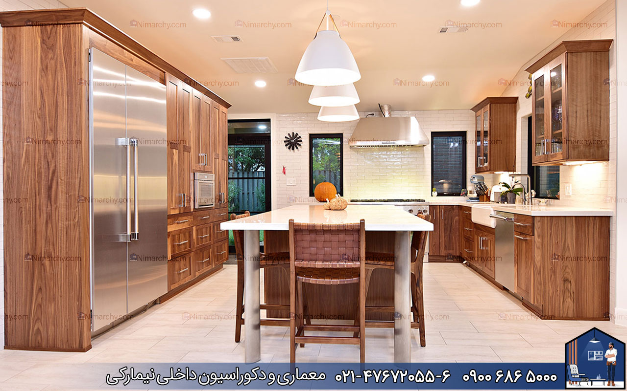 Nimarchy.com - کابینت روکش چوب ملچ