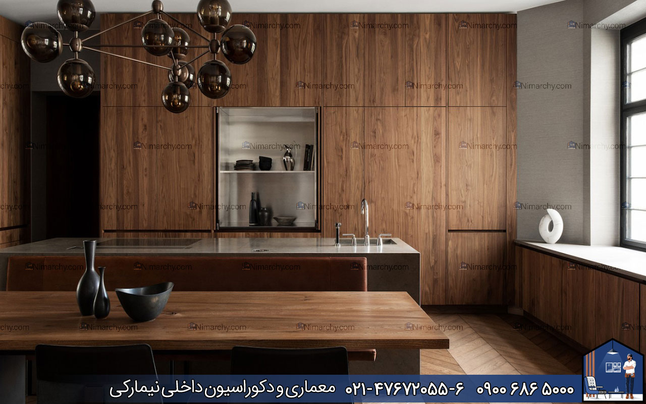 Nimarchy.com - کابینت روکش چوب ملچ