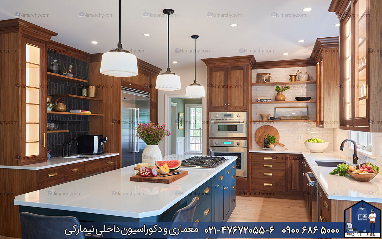 Nimarchy.com - کابینت روکش چوب ملچ