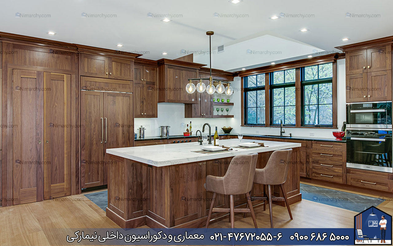 Nimarchy.com - کابینت روکش چوب ملچ