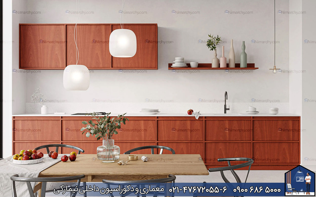 Nimarchy.com - کابینت روکش چوب ملچ