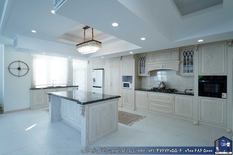 Nimarchy.com - جزیره آشپزخانه کابینت مدرن و نئوکلاسیک