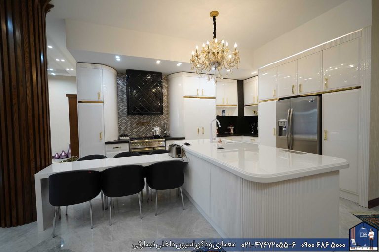 Nimarchy.com - جزیره آشپزخانه کابینت مدرن و نئوکلاسیک