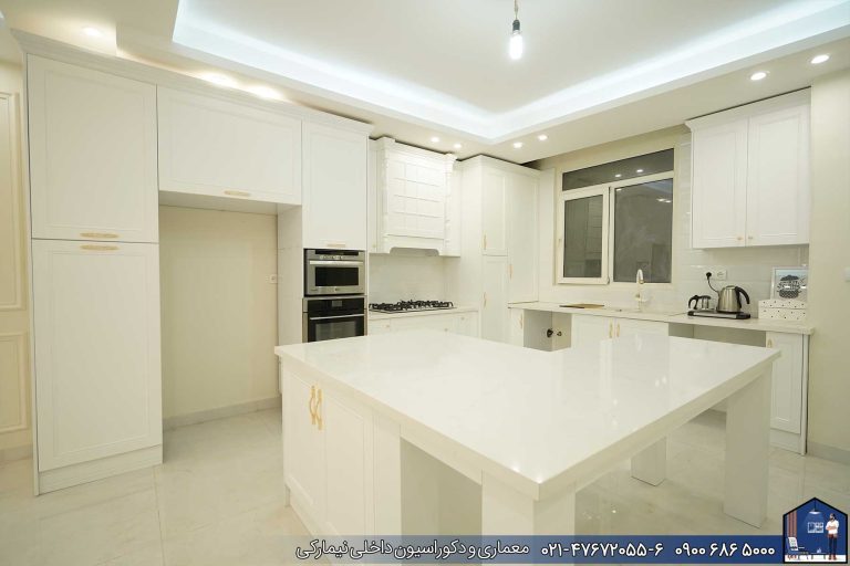 Nimarchy.com - جزیره آشپزخانه کابینت مدرن و نئوکلاسیک