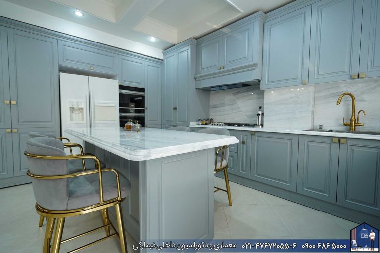 Nimarchy.com - جزیره آشپزخانه کابینت مدرن و نئوکلاسیک