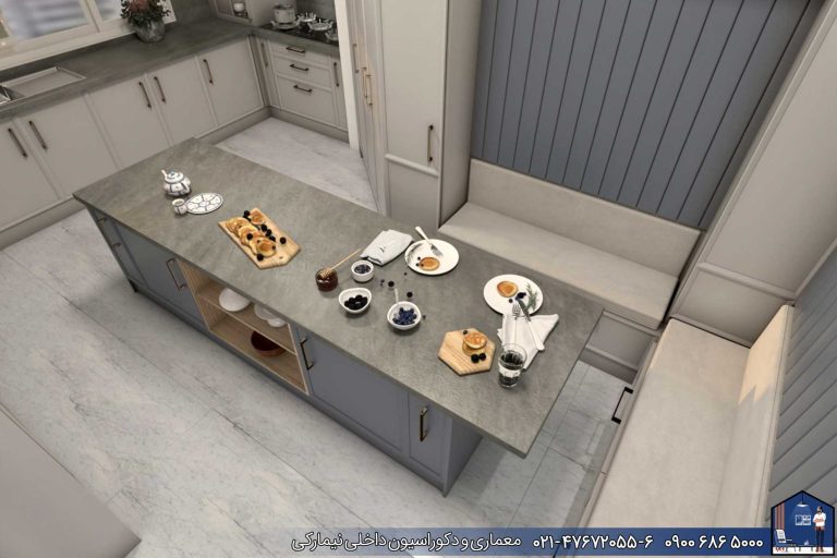 Nimarchy.com - جزیره آشپزخانه کابینت مدرن و نئوکلاسیک