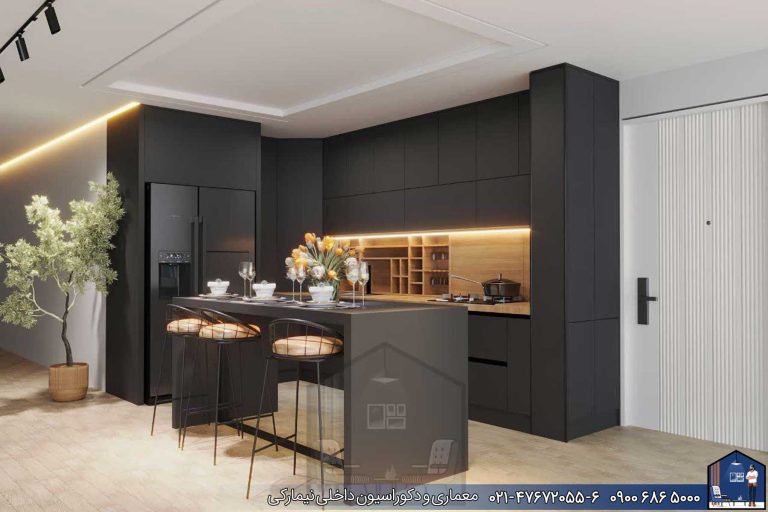 Nimarchy.com - جزیره آشپزخانه کابینت مدرن و نئوکلاسیک