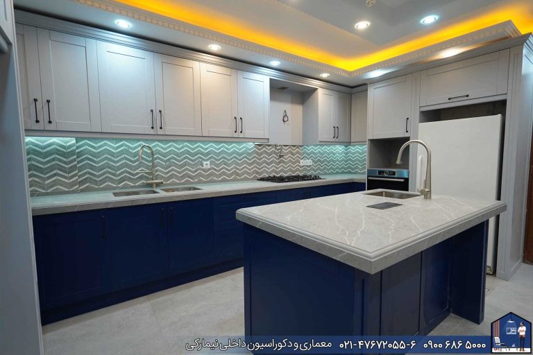 Nimarchy.com - جزیره آشپزخانه کابینت مدرن و نئوکلاسیک