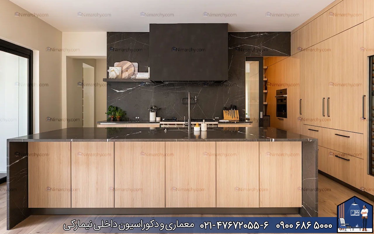 Nimarchy.com - کابینت روکش چوب مدرن