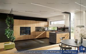 Nimarchy.com - کابینت روکش چوب مدرن