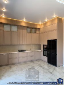 کابینت نئوکلاسیک با رنگ پلی اورتان بژ کرمانشکاه - Nimarchy.com