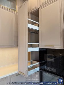 کابینت نئوکلاسیک با رنگ پلی اورتان بژ کرمانشکاه - Nimarchy.com