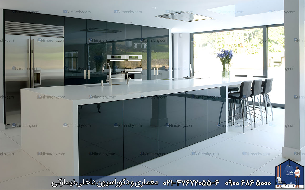 Nimarchy.com - جزیره کابینت هایگلاس