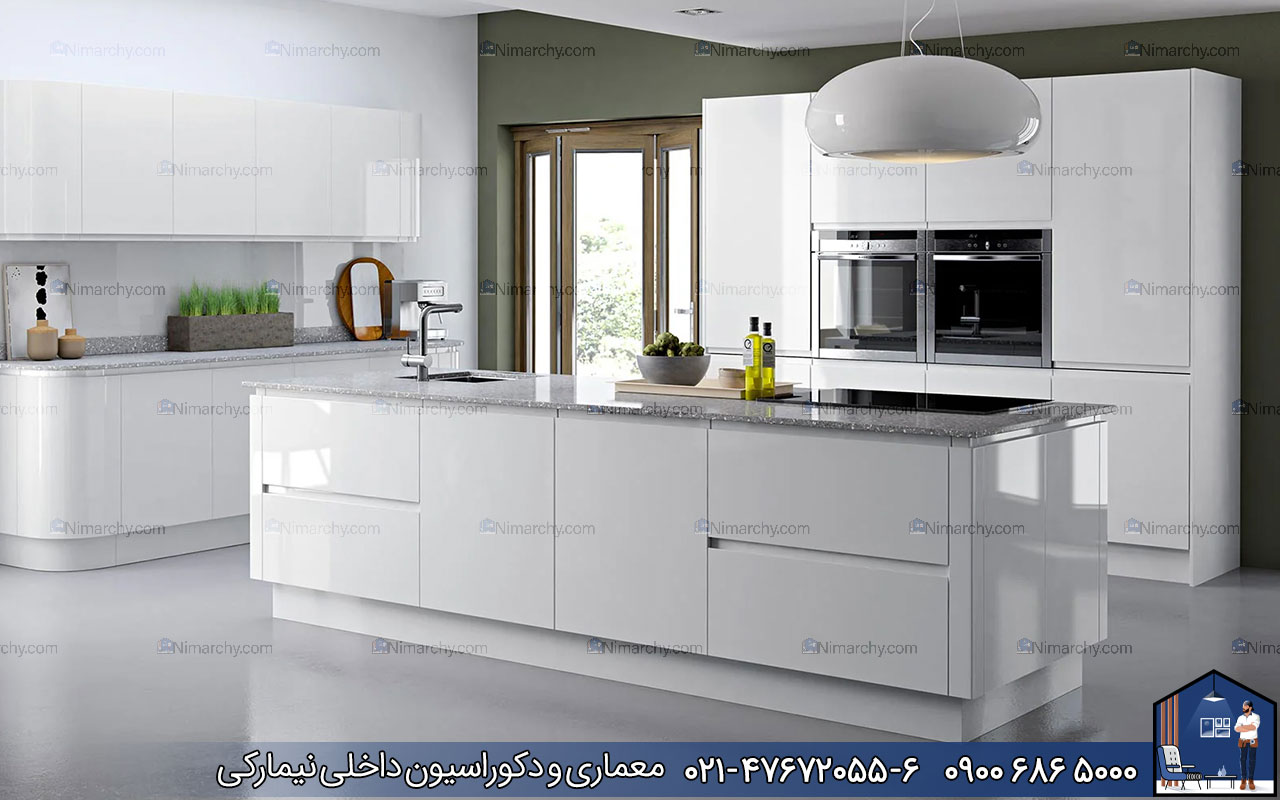 Nimarchy.com - جزیره کابینت هایگلاس