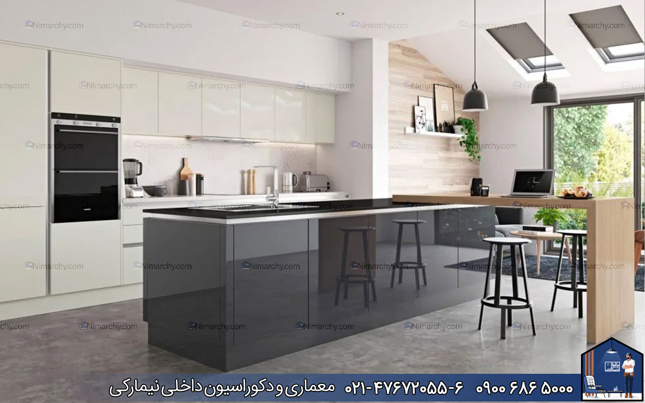 Nimarchy.com - جزیره کابینت هایگلاس