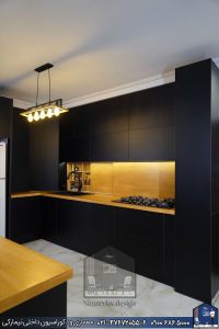 Nimarchy.com - کابینت مدرن مشکی و چوب 